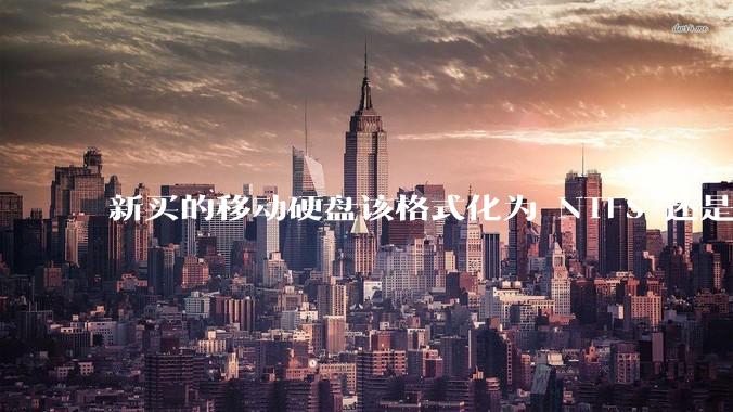 新买的移动硬盘该格式化为 NTFS 还是 exFAT？